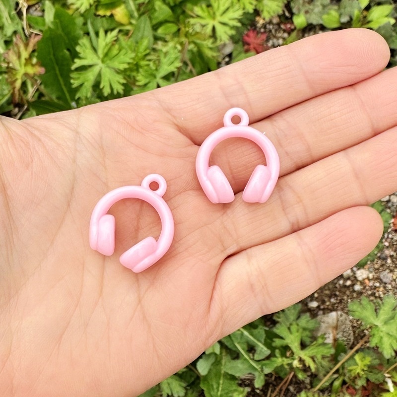 Cute Mini Headphone Charms, Multicolor Acrylic Beads for DIY Crafts & Bead Pens