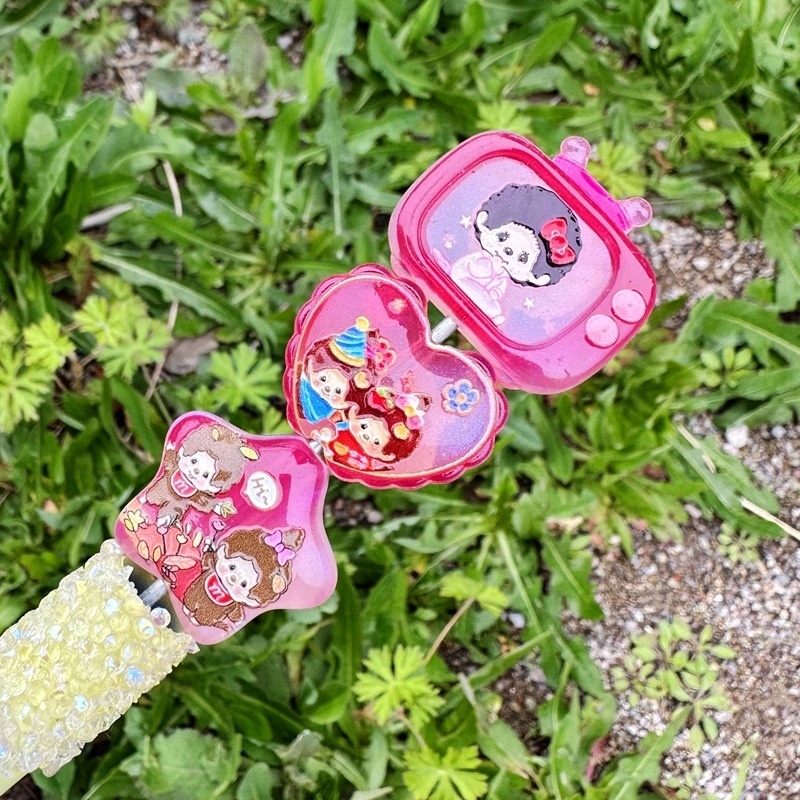  Irregular Glowing Monchhichi Loose Beads for Handmade Phone Chains, Keychains & Bag Charms