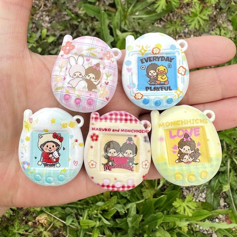 Cartoon Monchhichi Pigeon Gamepad Beads, Versatile Accessories for Bead Pens & Phone Chains