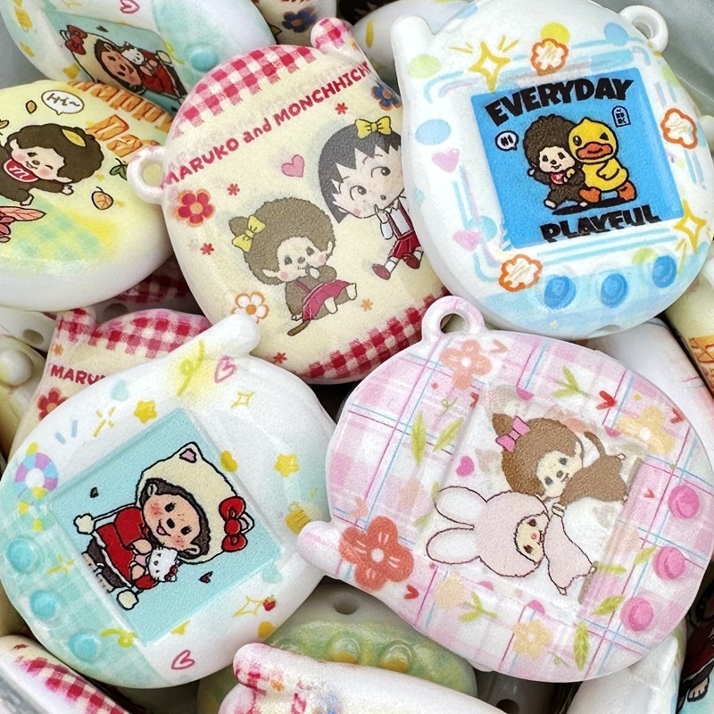 Cartoon Monchhichi Pigeon Gamepad Beads, Versatile Accessories for Bead Pens & Phone Chains