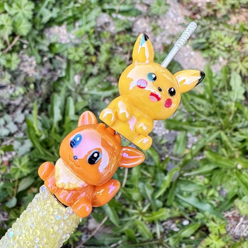 Cartoon Pokemon Craft Beads, DIY Jewelry Accessories for Keychains & Bead Pens