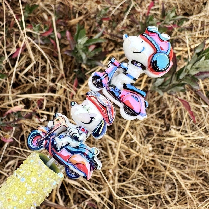 Snoopy Design Resin Spacer Beads, DIY Accessories for Keychains & Bead Pens