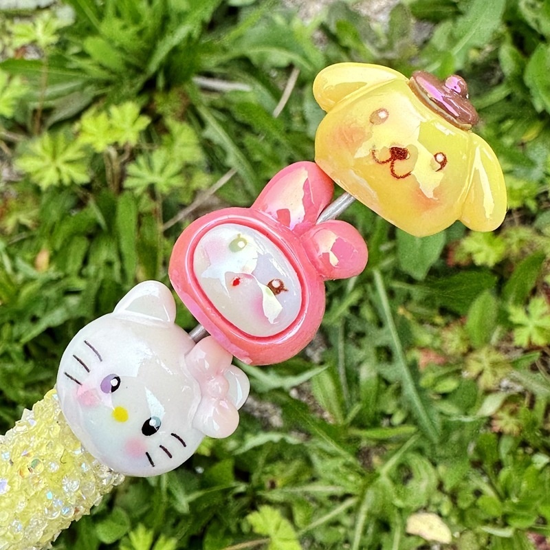 Cute Sanrio Cartoon Beads, Versatile DIY Accessories for Phone Chains & Keychains