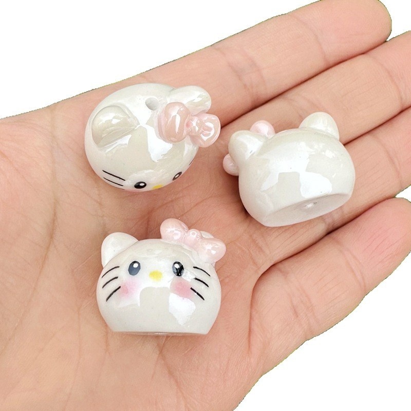 Cute Sanrio Cartoon Beads, Versatile DIY Accessories for Phone Chains & Keychains