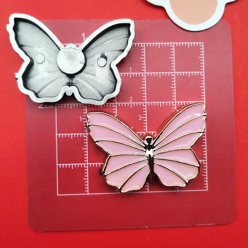Cute Electroplated Butterfly Floral Square Fan Heart Charms DIY Supplies for Hair Clip Phone Case & Shoe Clips