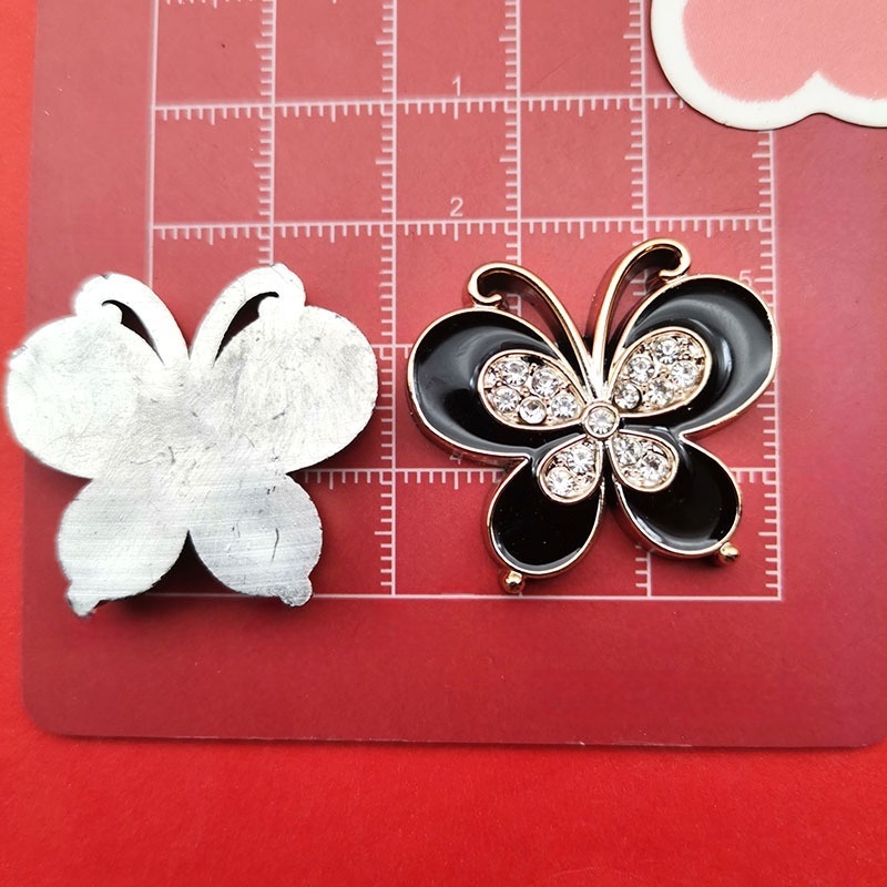 Cute Electroplated Butterfly Floral Square Fan Heart Charms DIY Supplies for Hair Clip Phone Case & Shoe Clips