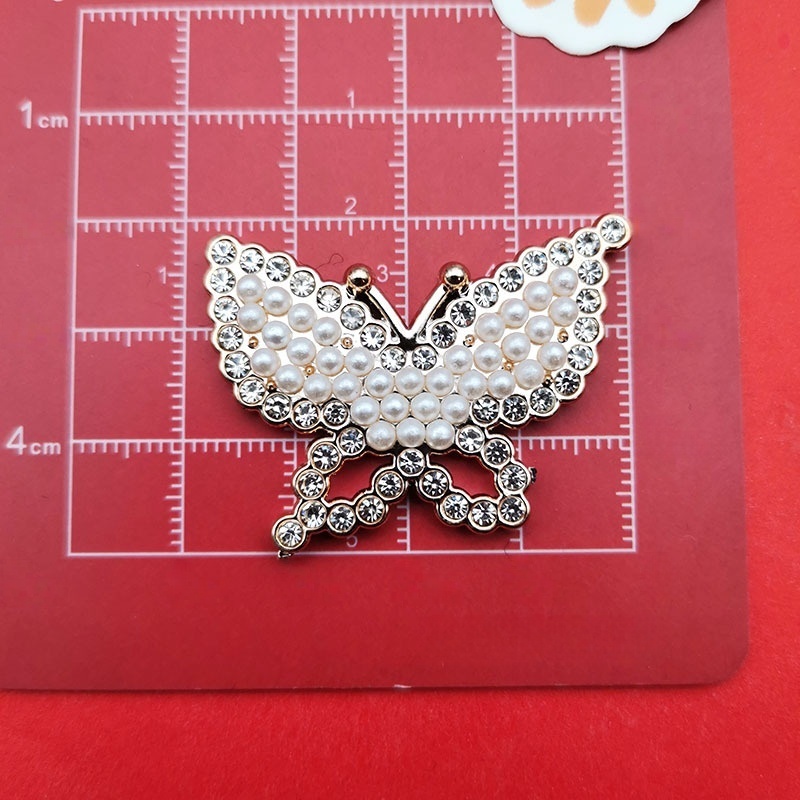 Luxury Small Fragrance Style Electroplated Charms, Butterfly Flower Crown DIY Patches for Phone Case Hair Clip Shoe Decor