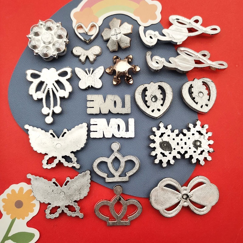 Luxury Small Fragrance Style Electroplated Charms, Butterfly Flower Crown DIY Patches for Phone Case Hair Clip Shoe Decor