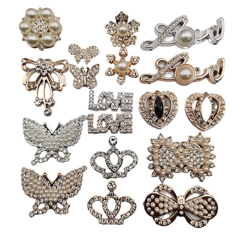 Luxury Small Fragrance Style Electroplated Charms, Butterfly Flower Crown DIY Patches for Phone Case Hair Clip Shoe Decor