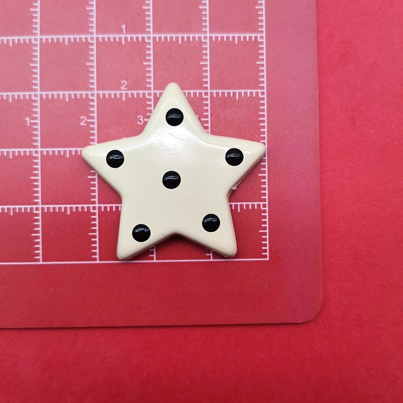 Vintage Classic Polka Dot Bow Star Plastic Decorations DIY Craft for Phone Case Hair Clip Shoe Clips