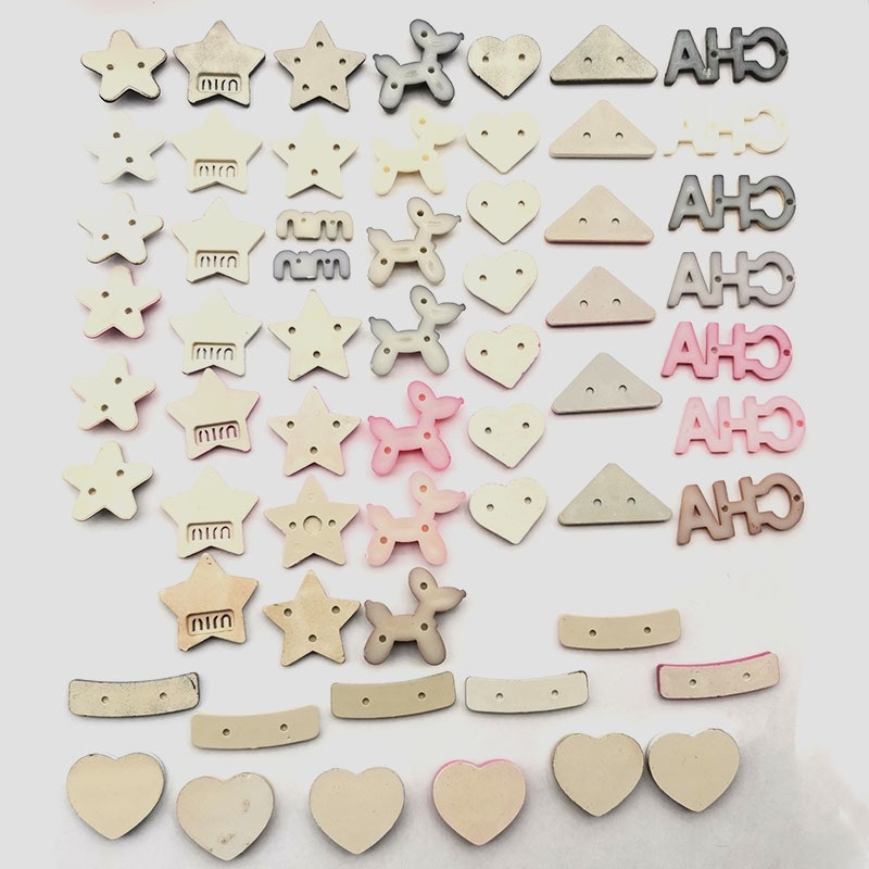 New Arrival Colorful Enamel Letter Smile Star Tweed Style Resin Charms For DIY Hair Clip Phone Case