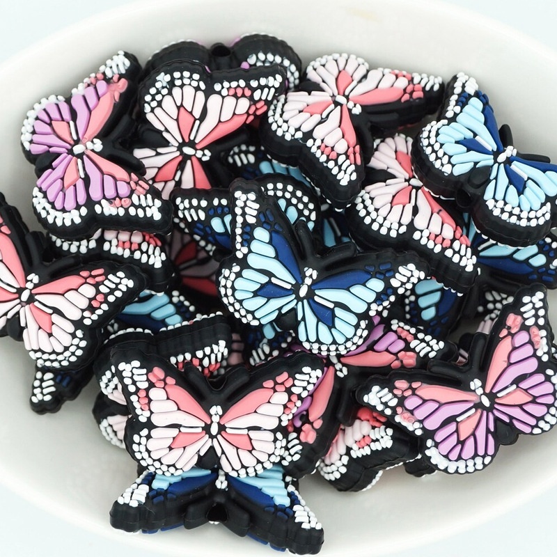 Cute Butterfly Silicone Beads | DIY Accessories for Beaded Pens & Bracelets