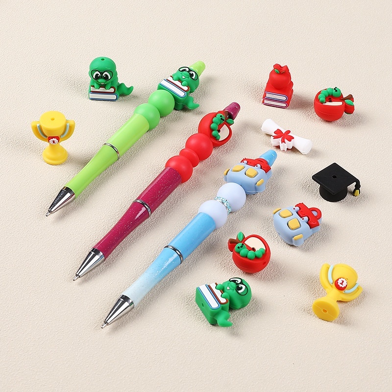 New Arrival 3D Cartoon Silicone Beads， DIY Craft Accessories