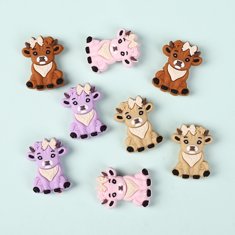 Factory Direct High-Low Cow Silicone Beads | DIY Bracelet & Beaded Pen Accessories