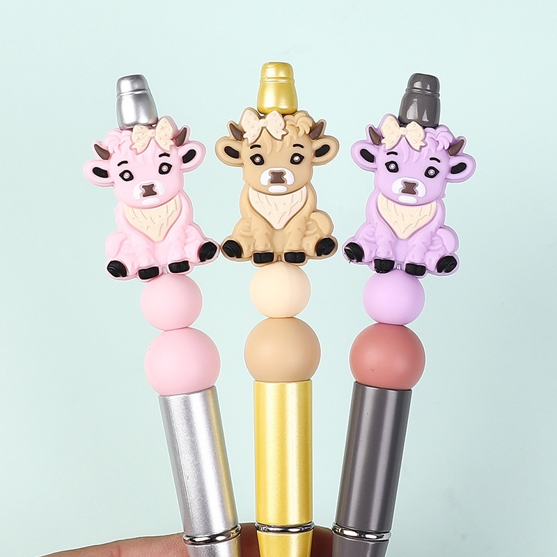Factory Direct High-Low Cow Silicone Beads | DIY Bracelet & Beaded Pen Accessories