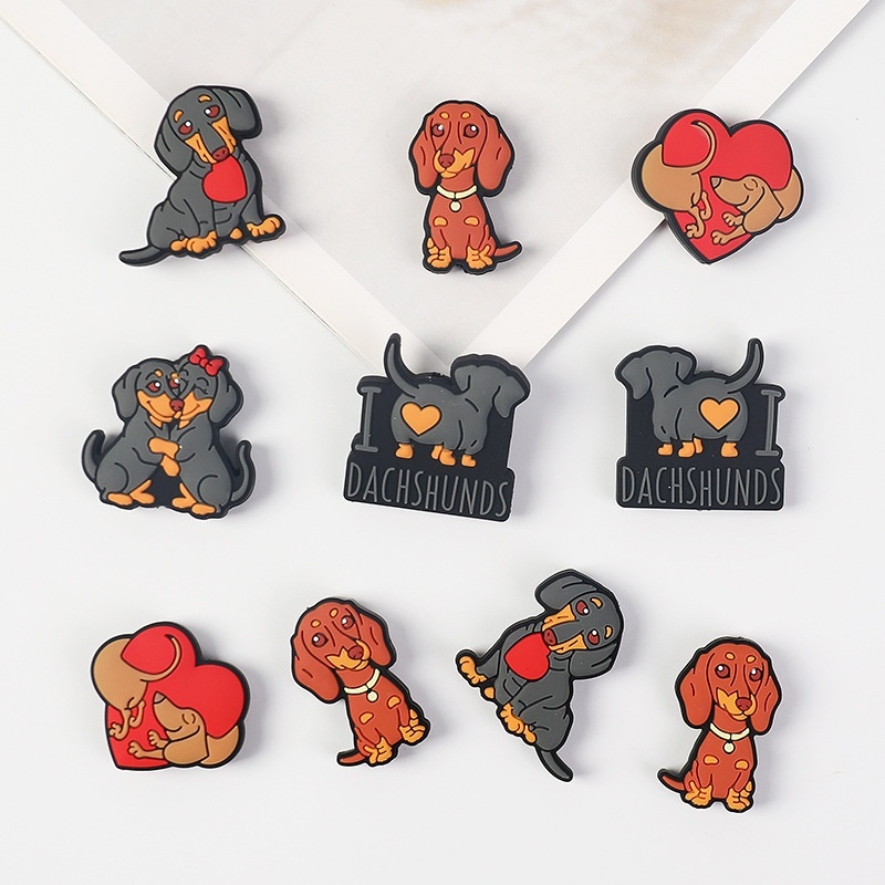 New Arrival Dachshund Silicone Beads | Cute Dog Charms for Collar & Beaded Pen Accessories