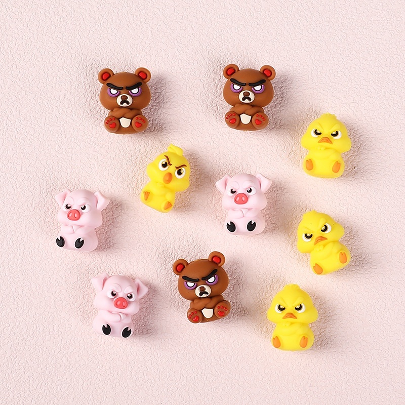 Cute Animal Design 3D Silicone Beads | Beaded Pen Accessories