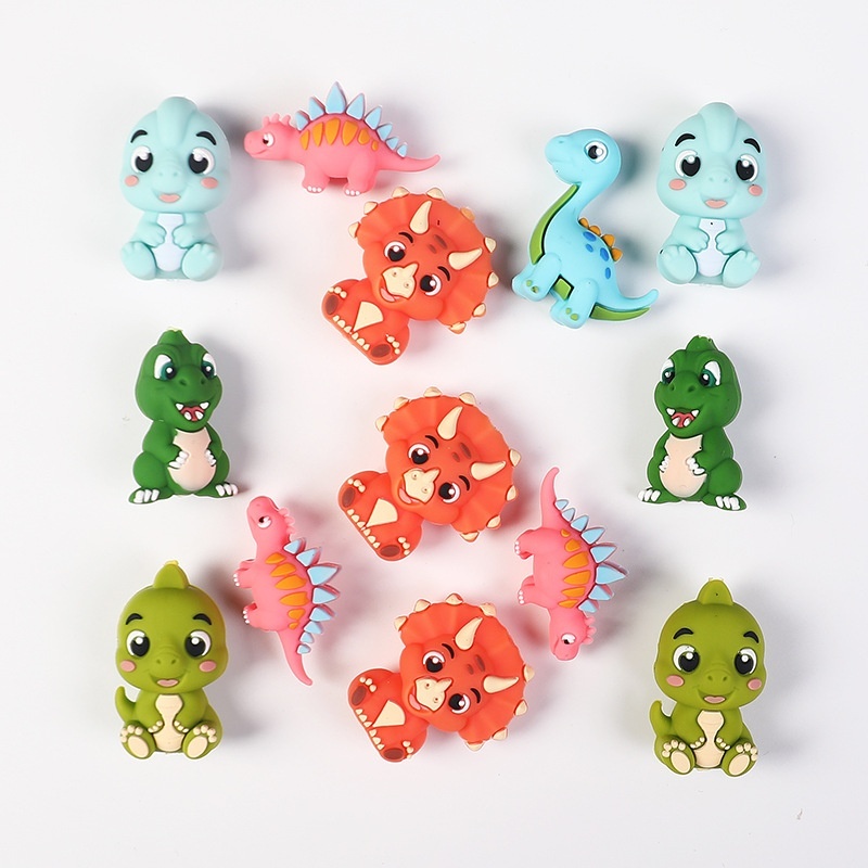 Cross-border Hot 3D Dinosaur Silicone Focal Beads | Versatile DIY Jewelry & Pen Supplies