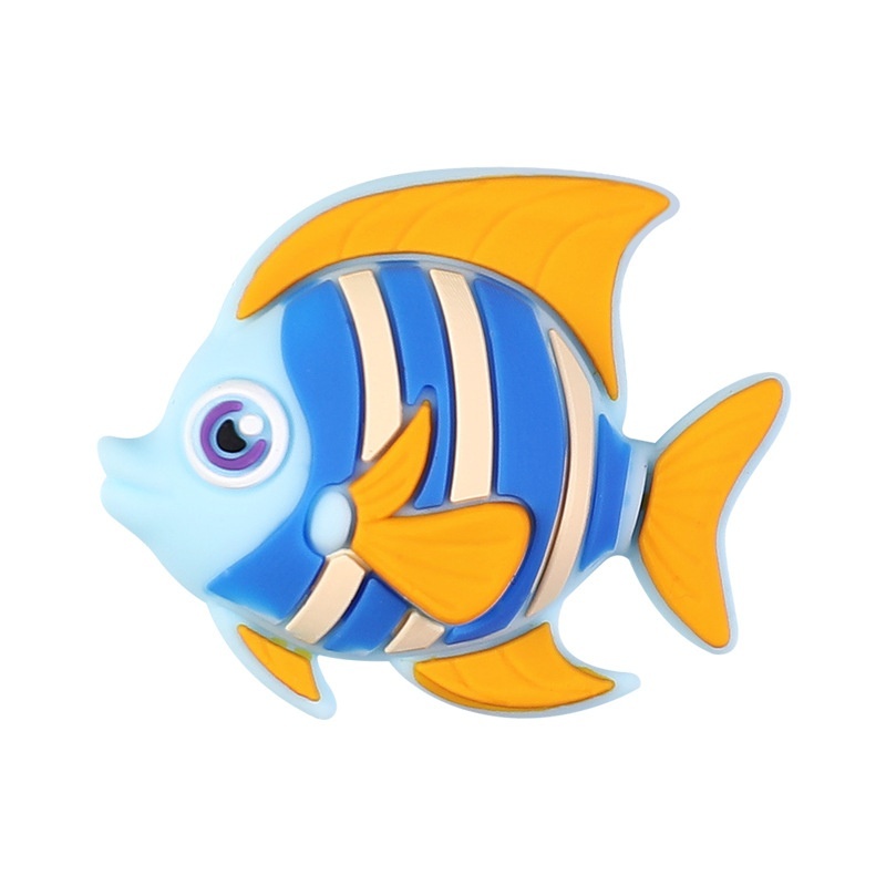 Cartoon Marine Fish Silicone Beads | DIY Accessories for Bracelets, Keychains & Beaded Pens