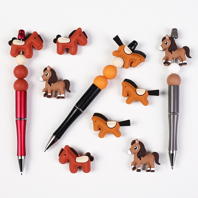 Adorable 3D Pony Silicone Beads | Versatile Craft Beads for Beaded Pens & Bracelets