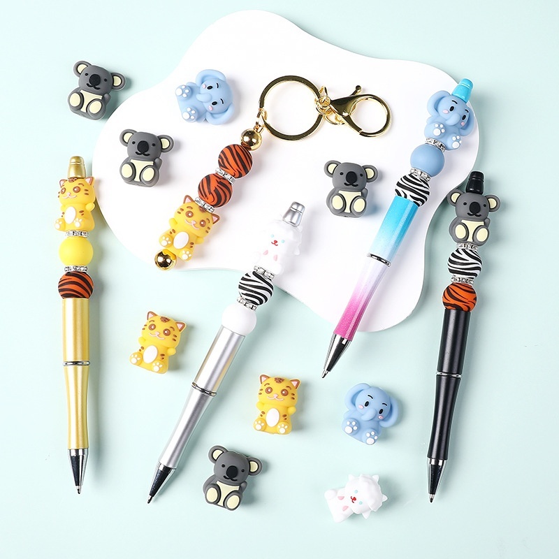 Hot Sale 3D Silicone Beads, Cute Animal Shaped Loose Beads for DIY Jewelry Making
