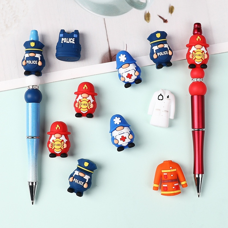 3D Cartoon Character Silicone Focal Beads | Kids DIY Jewelry & Beaded Pen Accessories