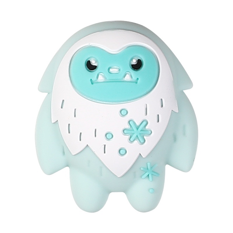 Winter New 3D Silicone Beads | Blue Penguin & Snowman Straight Hole Beads for Beaded Pen