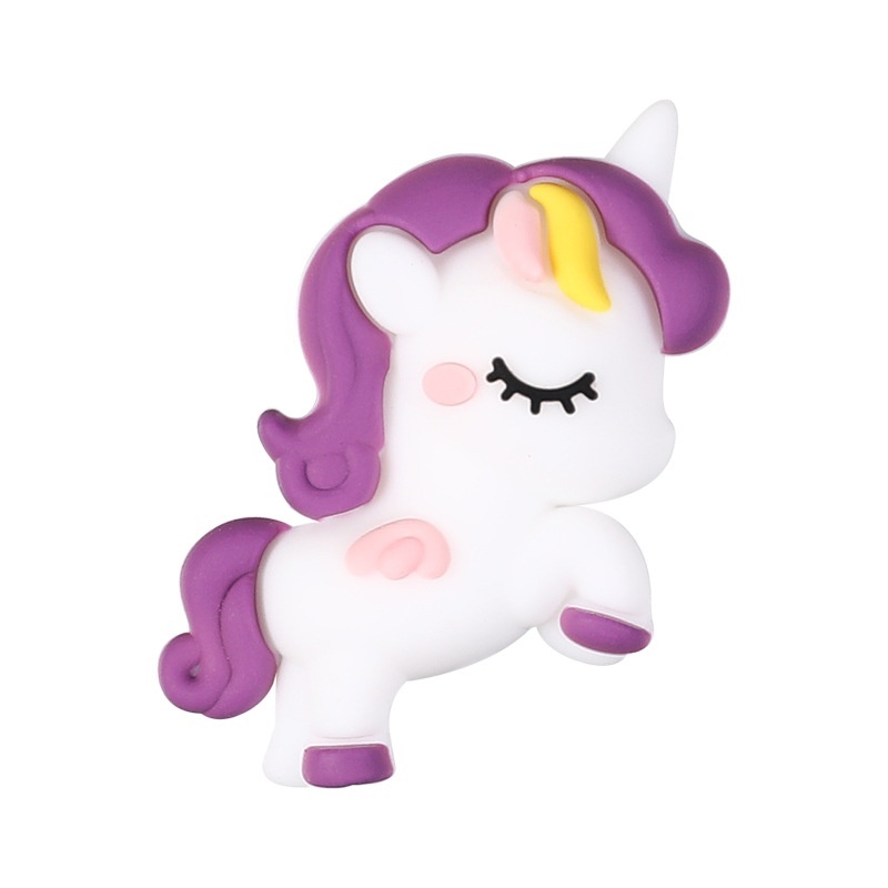 Adorable 3D Unicorn Silicone Beads ，Versatile Charms for Beaded Pens & DIY Crafts
