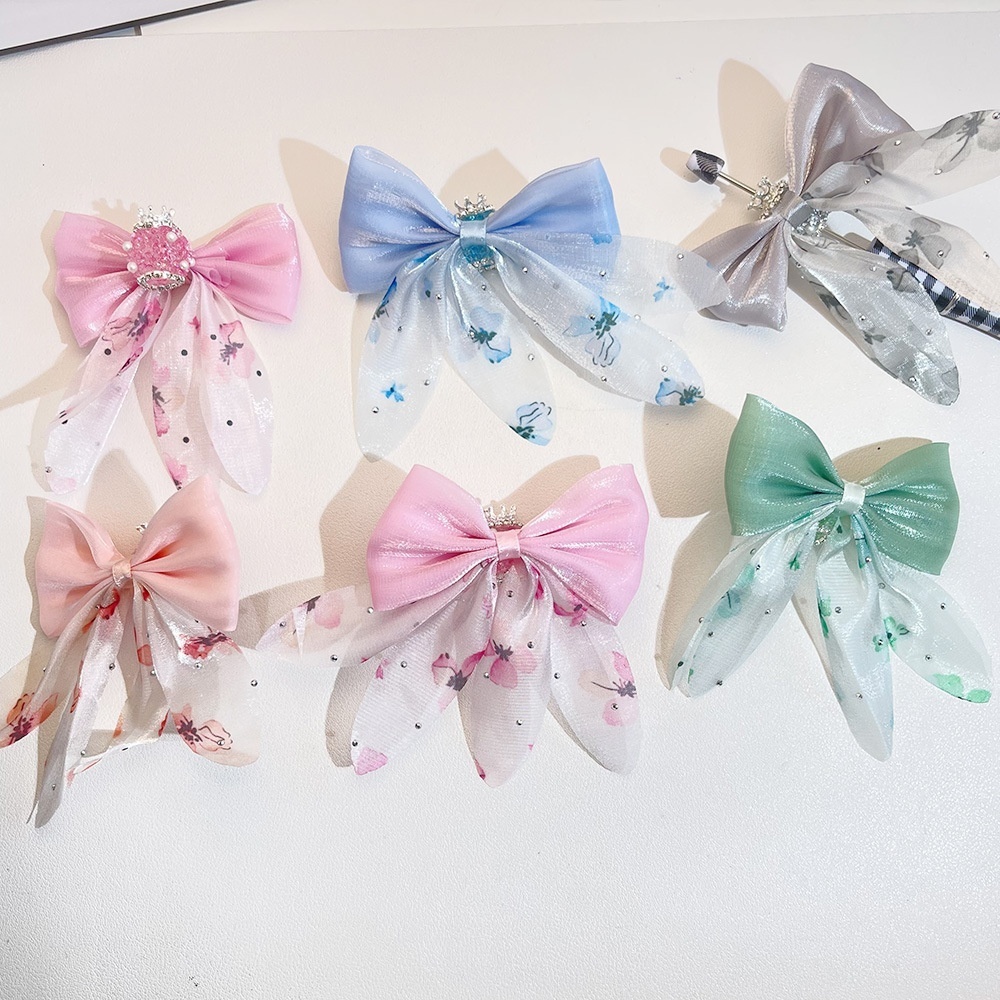 Korean Style Bow Sugar Beads & Crown Loose Beads for DIY Phone Chain, Keychain & Bead Pen