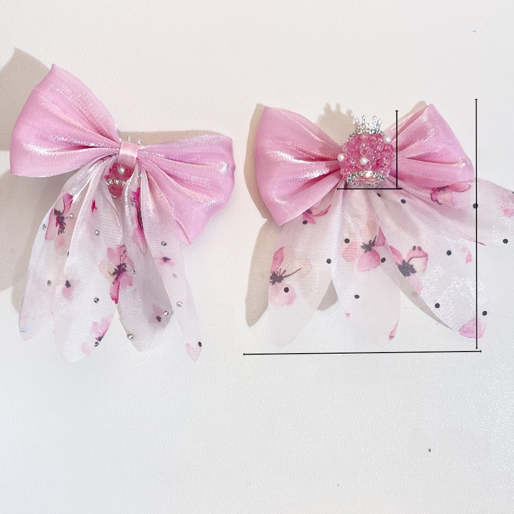 Korean Style Bow Sugar Beads & Crown Loose Beads for DIY Phone Chain, Keychain & Bead Pen