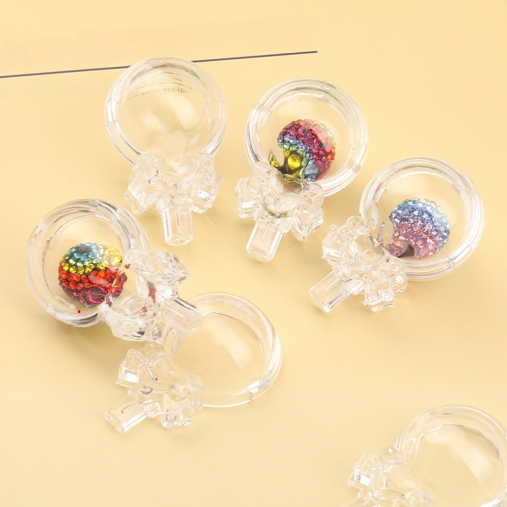 Acrylic Transparent Lollipop Hollow Combined Ball Beads for Bead Pen, Backpack & Bag Charms