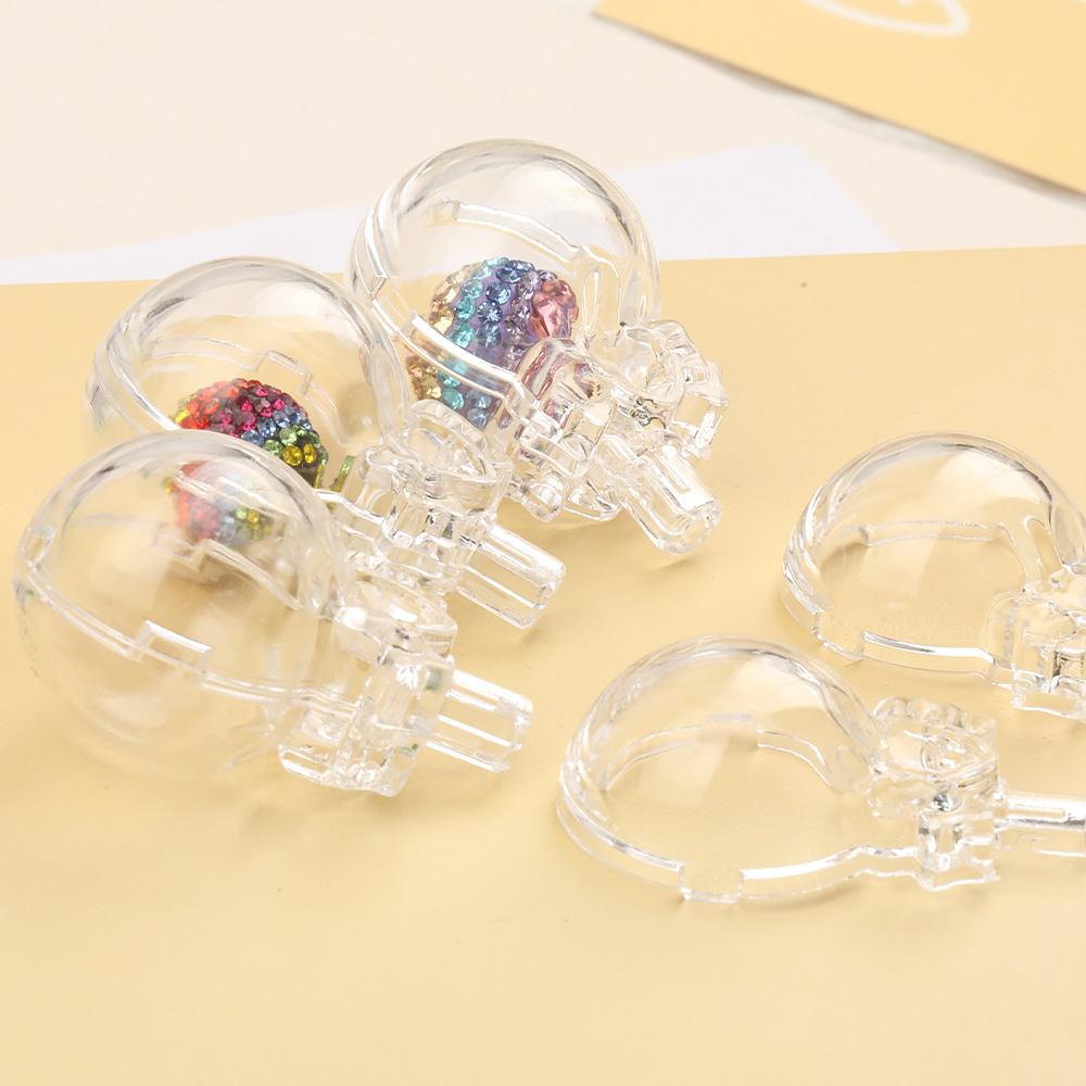 Acrylic Transparent Lollipop Hollow Combined Ball Beads for Bead Pen, Backpack & Bag Charms