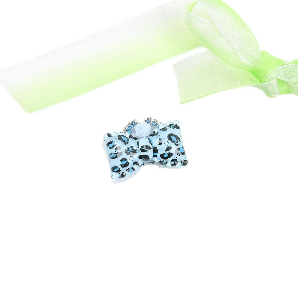 New Macaron Leopard Print Bow Glow-in-the-Dark Rose Beads for Bead Pen & Phone Chain