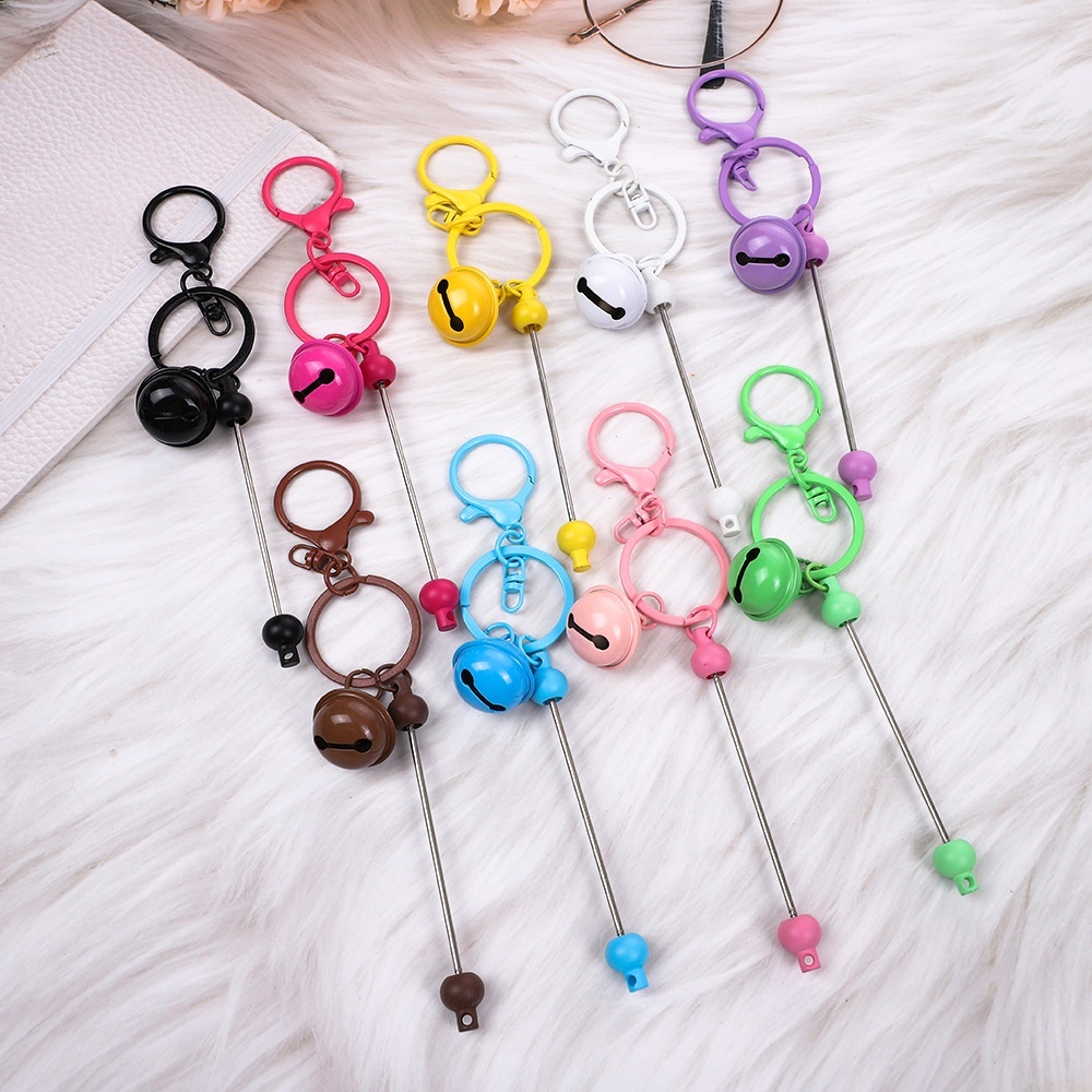 Bulk DIY Candy Series Bell Keychain Kits – Cross-Border Hot Seller, Educational Beading Crafts for DIY Jewelry Businesses