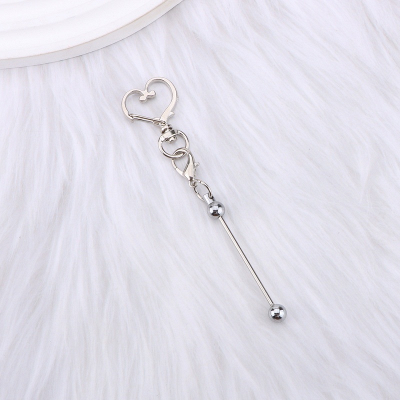 DIY Heart-Shaped Beaded Keychain Kit – Handmade Love Heart Accessory for Keys & Women’s Bags