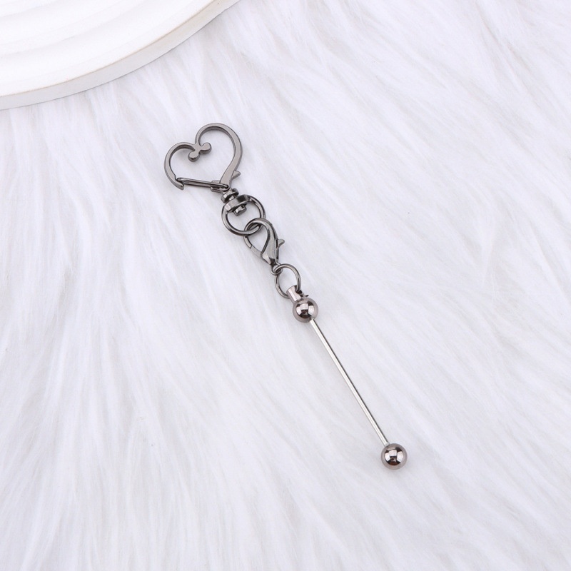 DIY Heart-Shaped Beaded Keychain Kit – Handmade Love Heart Accessory for Keys & Women’s Bags