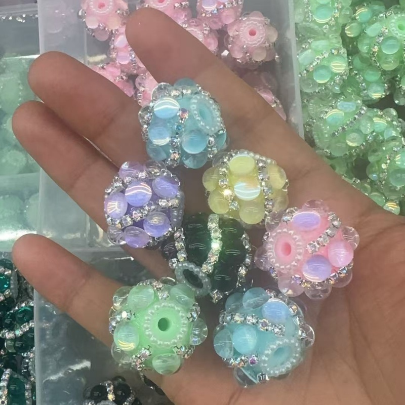 Opalescent Flower Beads for DIY