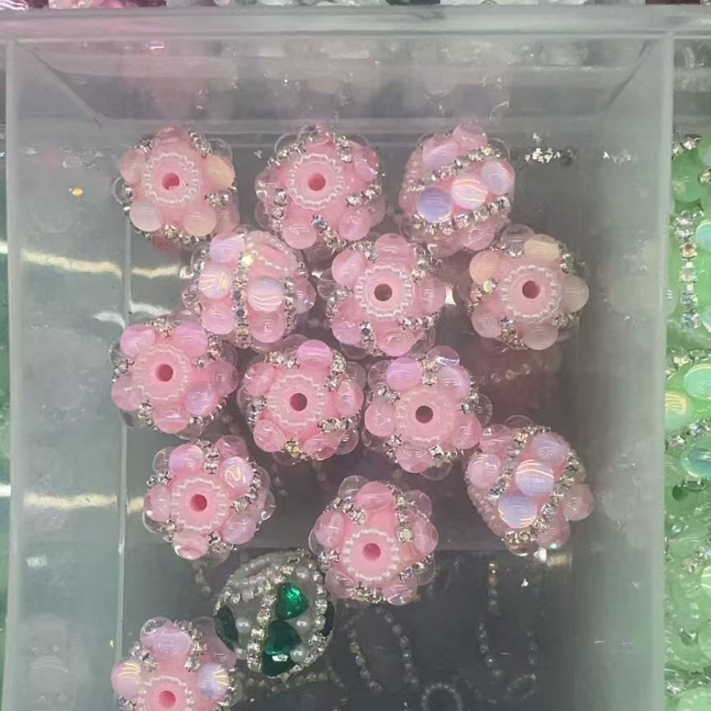 Opalescent Flower Beads for DIY