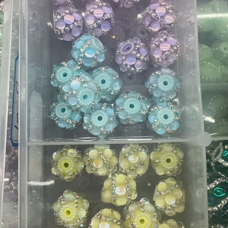 Opalescent Flower Beads for DIY