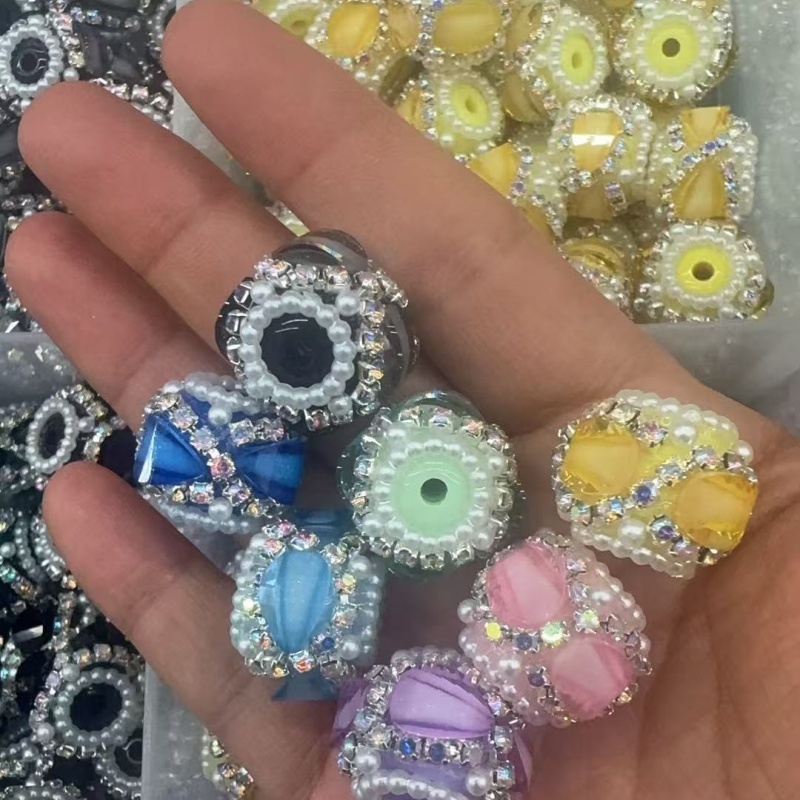 Elegant Pearl Rhinestone Spacer Beads