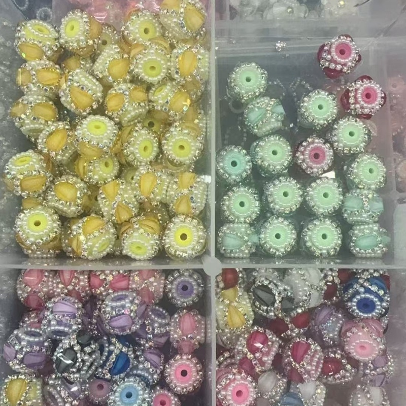 Elegant Pearl Rhinestone Spacer Beads