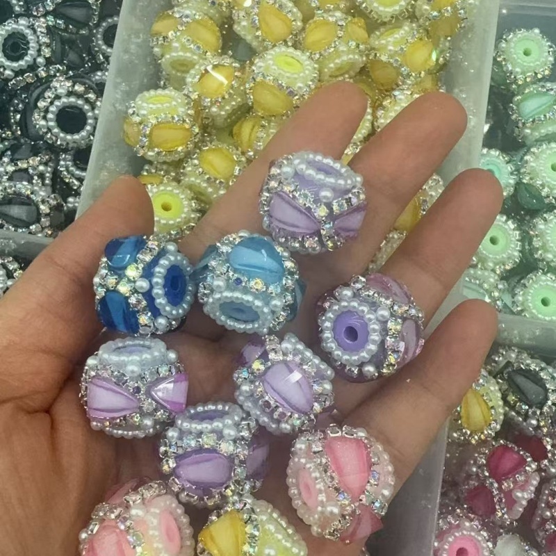 Elegant Pearl Rhinestone Spacer Beads