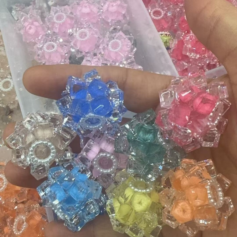 Clear Crystal Flower Beads
