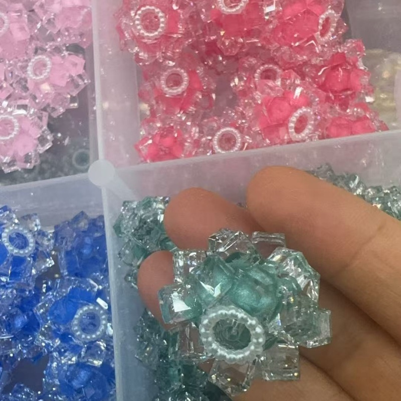 Clear Crystal Flower Beads