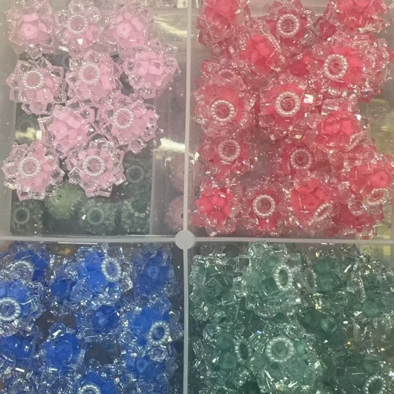 Clear Crystal Flower Beads