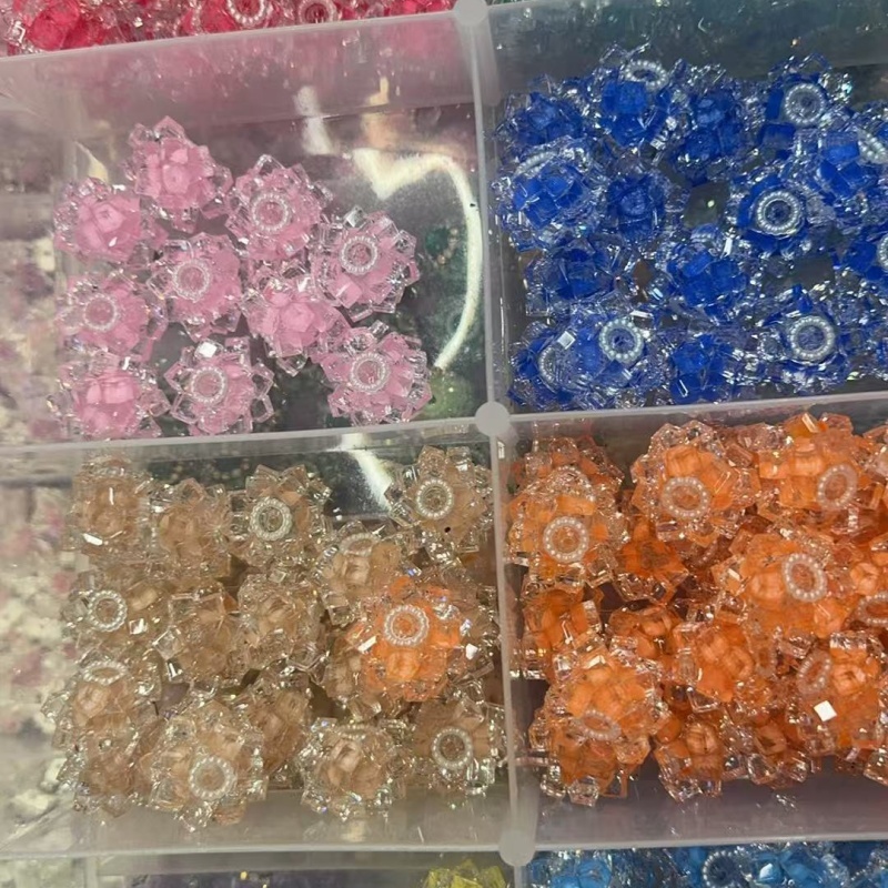 Clear Crystal Flower Beads