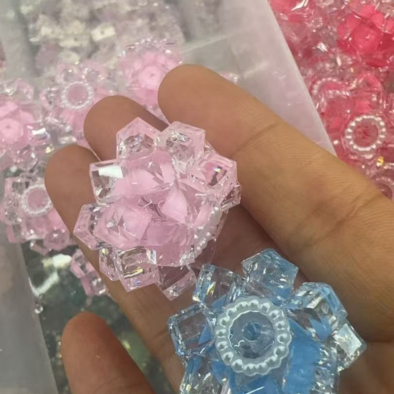 Clear Crystal Flower Beads