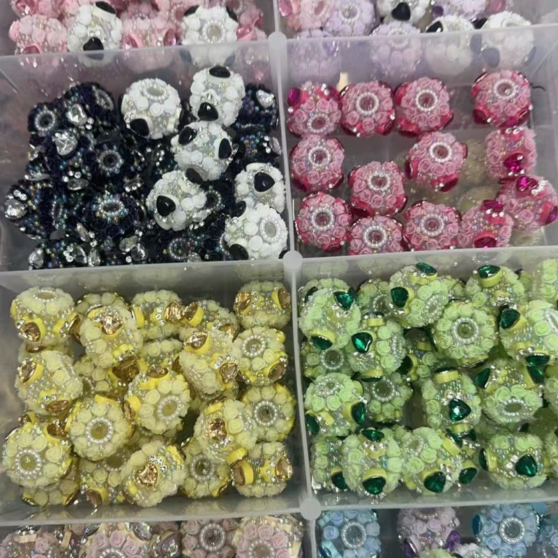 3D Rose Rhinestone Beads