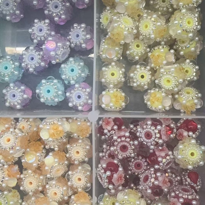 Ethereal Floral Rhinestone Spacer Beads