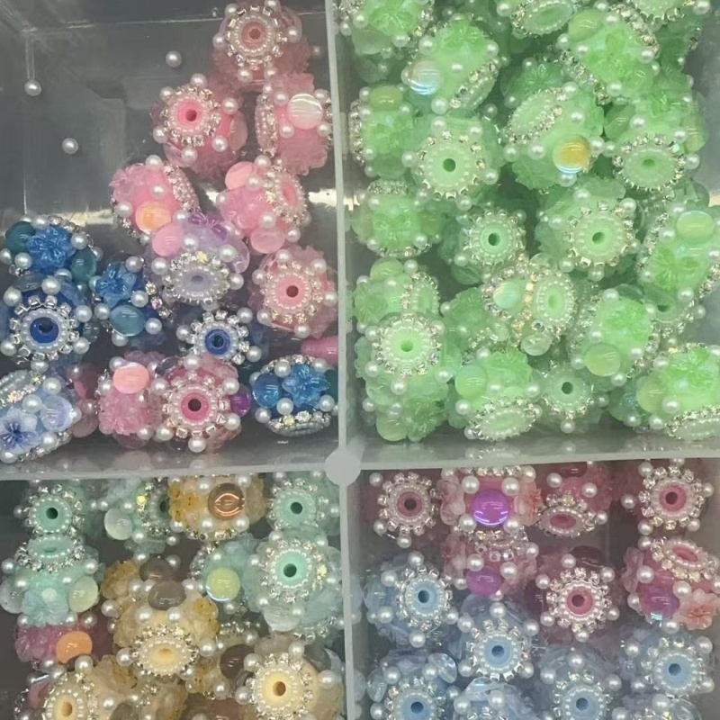 Ethereal Floral Rhinestone Spacer Beads